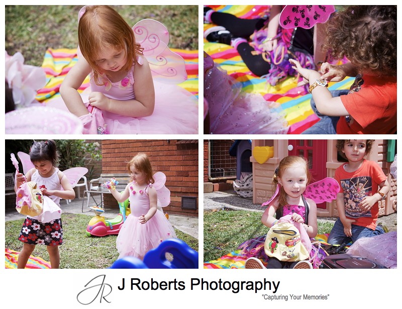 playing pass the parcel at childs birthday party - sydney party photography 